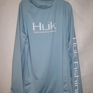 Huk Performance Fishing Long Sleeve Shirt - Blue